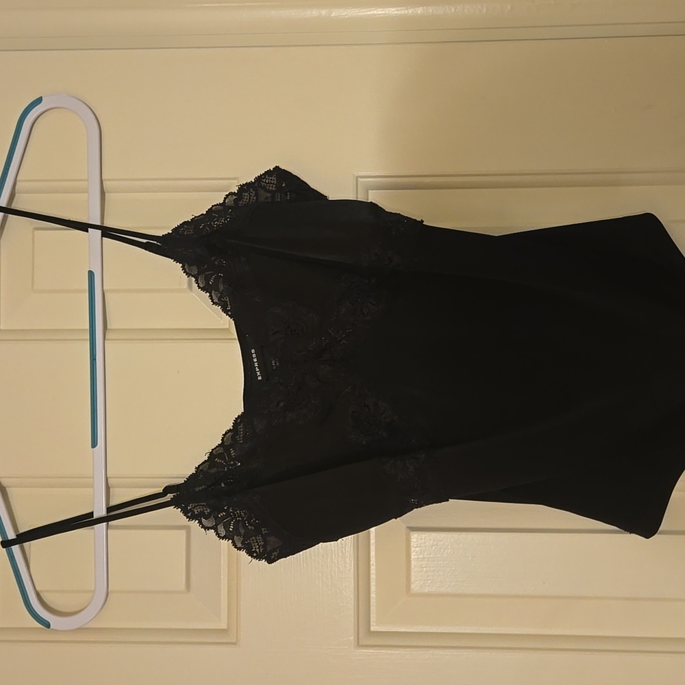 Express Black Camisole with Lace Medium Express